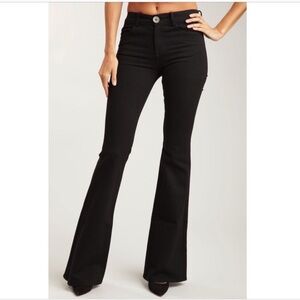 J. Brand Black Sylvia Mid Rise Slim Fit Flare/Bell Bottom Jeans Size 28